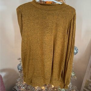 Women's Long Sleeve Top in Mustard